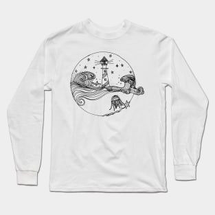 Lighthouse Sketch Long Sleeve T-Shirt